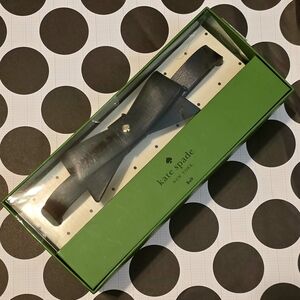 Kate Spade New York Black Bow Leather Belt